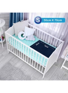 Luvlap Instadry Anti-Piling Fleece Extra Absorbent Quick Dry Sheet For Baby, Baby Bed Protector, Waterproof Baby Sheet, Small Size 50X70Cm, Pack Of 2, Sky Blue & Navy Blue  - Image 5