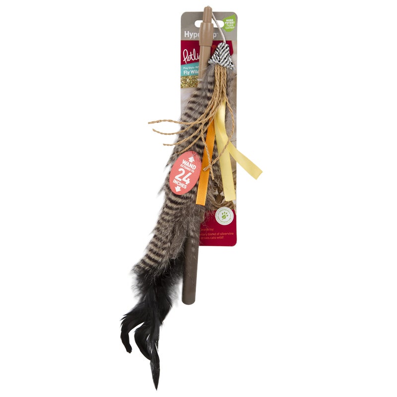 Petlinks Fly Wild Extendable (24") Wand Cat Toy - Brown, One Size - Image 5