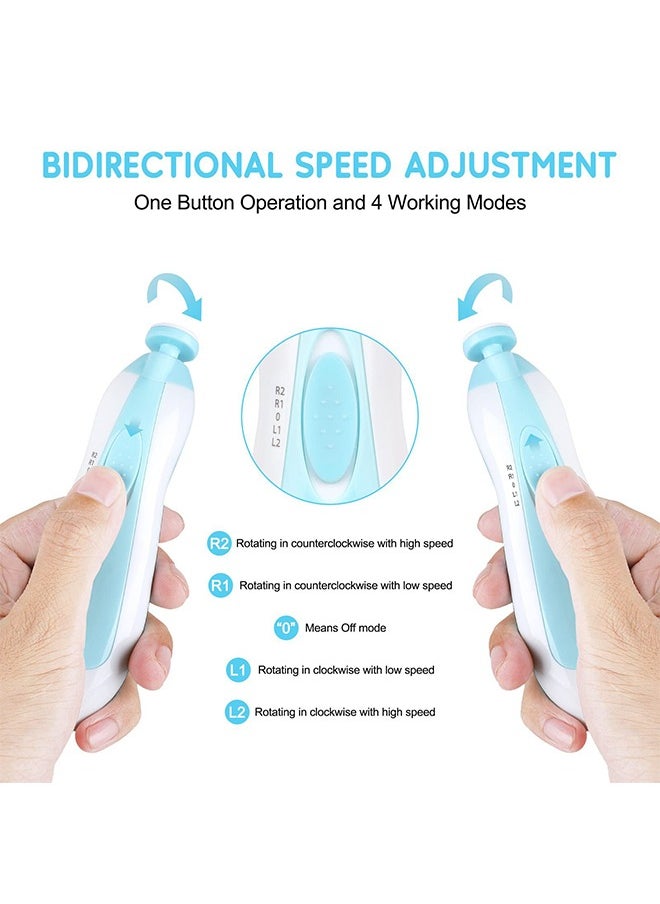 Generic - Electric Nail File Trimmer manicure Kit, Vibration Motor With Different Grinding And Polishing Heads For Newborn- 7 Pieces - Image 1