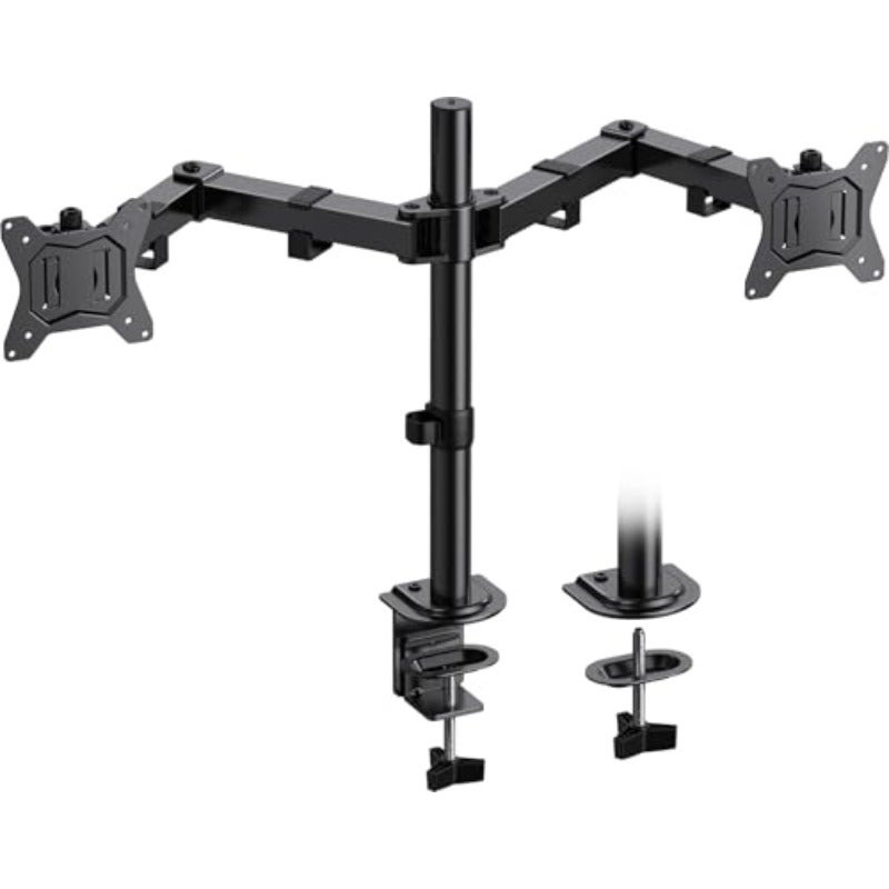 Dual Monitor Mount for 2 Monitors up to 32 inches Heavy Duty Dual Monitor Stand Holds up to 22 lbs Dual Monitor Arm with Height Adjustable Tilt Swive Rotate VESA Hole 75mm or 100mm - Image 1
