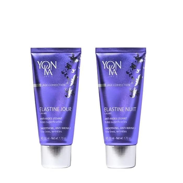Yonka Elastine Jour & Nuit Set | Anti-Wrinkle Day and Night Creams 2 Pieces | Anti Aging Facial Moisturizer | Soften Fine Lines and Wrinkles with Vitamin C and Elastin Peptides | 2 x 1.70 oz - Image 1