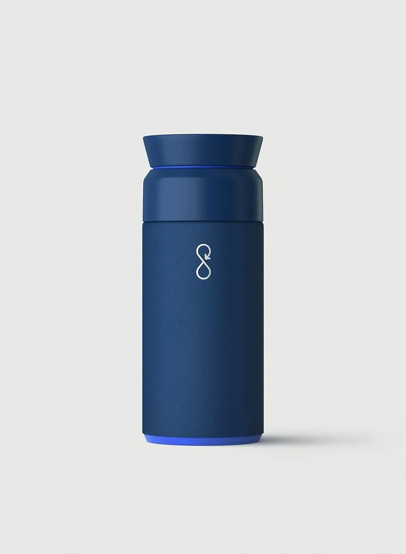 Ocean Bottle Brew Flask With 360º Leak Proof Lid Eco-Friendly Bottle 350ml - Ocean Blue