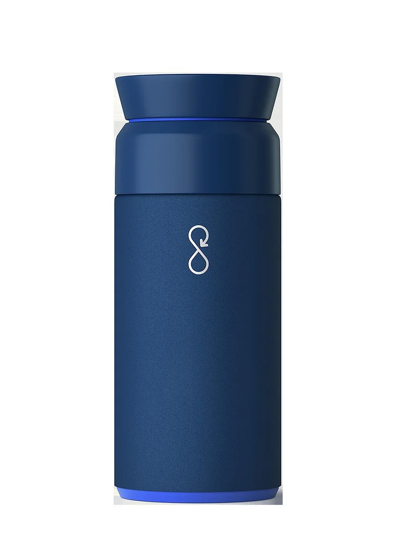 Ocean Bottle Brew Flask With 360º Leak Proof Lid Eco-Friendly Bottle 350ml - Ocean Blue