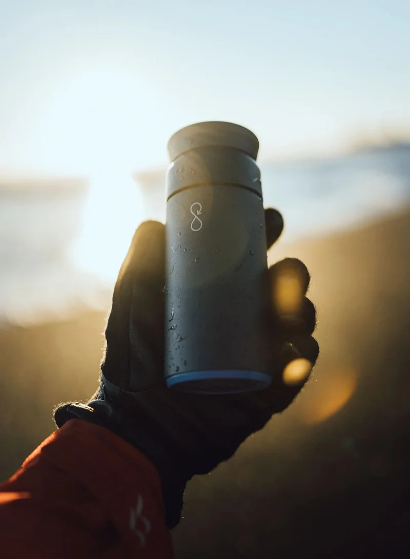 Ocean Bottle Brew Flask With 360º Leak Proof Lid Eco-Friendly Bottle 350ml - Ocean Blue