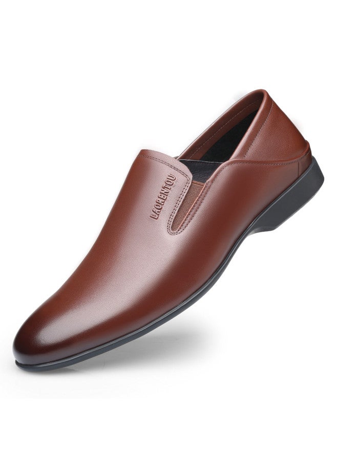 Old Man'S Head Men's Shoes - Business Casual Leather Loafers For Spring & Autumn, Breathable Soft Leather Slip-ons For Men, Comfortable Lazy Shoes - Image 5