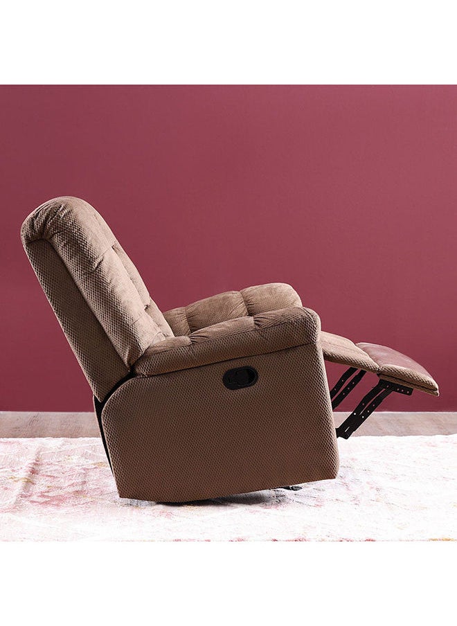 DANUBE HOME V2 Simone 1 Seater Fabric Recliner Sofa Modern Design One Seat Relaxing Chair Living Room Furniture 95x74x105cm Brown  - Image 3