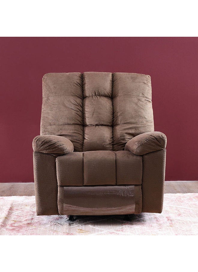 DANUBE HOME V2 Simone 1 Seater Fabric Recliner Sofa Modern Design One Seat Relaxing Chair Living Room Furniture 95x74x105cm Brown  - Image 2