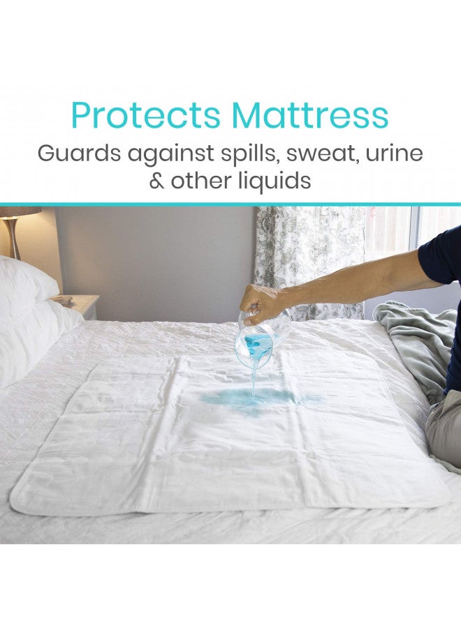 Vive Bed Pads for Incontinence Washable, Bed Wetting Protection for Adults & Elderly - Waterproof Reusable Underpads for Women, Men, Kids, Pets (34" x 36", 1.00) - Image 2