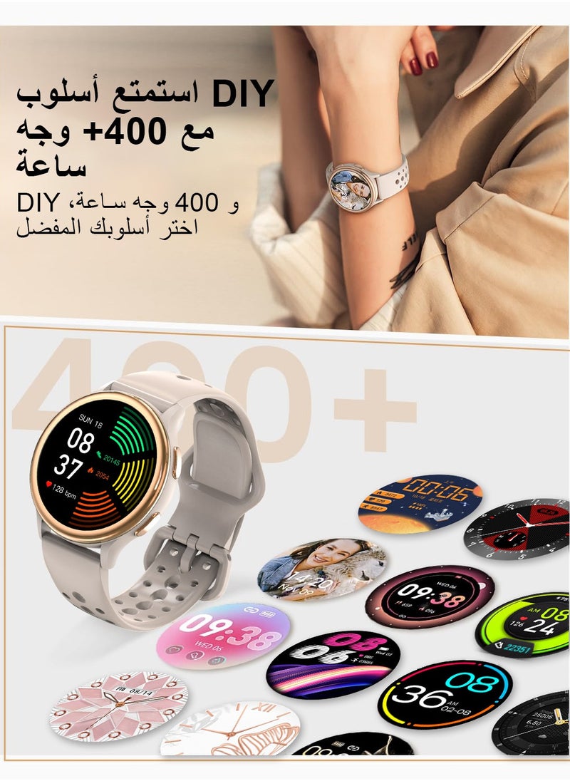 إبسون 1.27'' ساعة ذكية للنساء مع مكالمات، متتبع الخطوات، مراقب معدل ضربات القلب، 70 وضع رياضي مقاومة للماء بمعيار IP68  - Image 2
