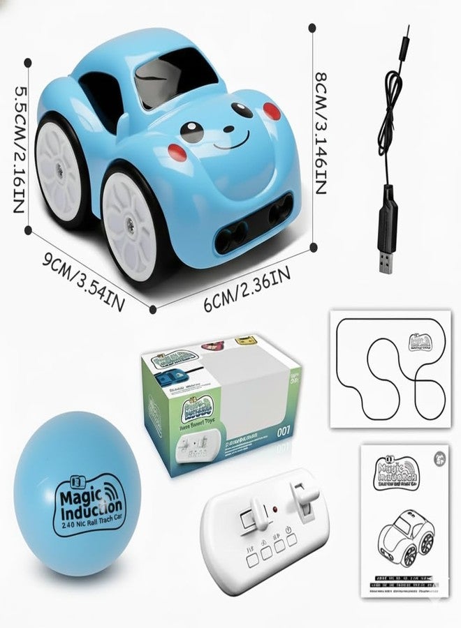 Babelly Stunt Car Toy for Kids 3-8 | 4 Smart Modes: Follow Object, Chase, and Follow Track with Music & Bright LED Light | Best Birthday Gift for Kid(Blue) - Image 3