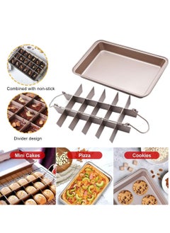 Joyelink Brownie Pan with Dividers, MarlaMall Non-Stick Backing Pan, Brownie Pan, Bakeware for Oven Baking, Brownie Trays,Make 18 Pre-cut Brownies at Once  - Image 3