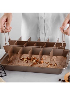 Joyelink Brownie Pan with Dividers, MarlaMall Non-Stick Backing Pan, Brownie Pan, Bakeware for Oven Baking, Brownie Trays,Make 18 Pre-cut Brownies at Once  - Image 5