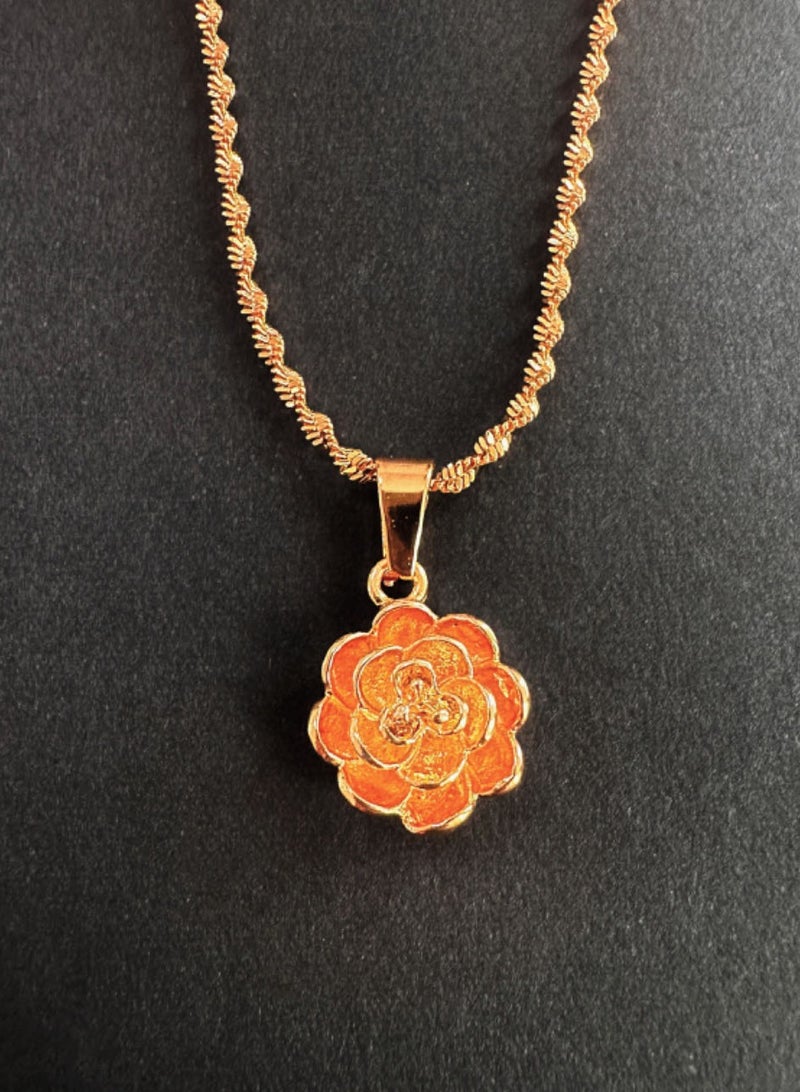 24k Gold Plated Pendant Necklace,Wedding Jewelry ,Fashion Dress Accessories - Image 4