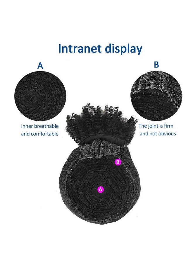 Aisaide - Gray Headband Wigs For Black Womenafro Headband Wig Synthetic Short Curly Wigs Afro Kinky Curly Black Wig With Bangs Wrap Wigs 2 In 1 Head Wrap Wig With Headband Attached Turban Wig - Image 1