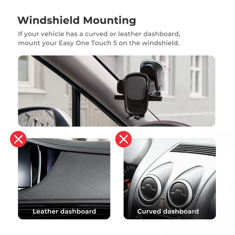 iOttie Easy One Touch 5 Dashboard & Windshield Universal Car Mount Phone Holder Desk Stand with Suction Cup Base and Telescopic Arm for iPhone, Samsung, Google, Huawei, Nokia, other Smartphones - Image 5