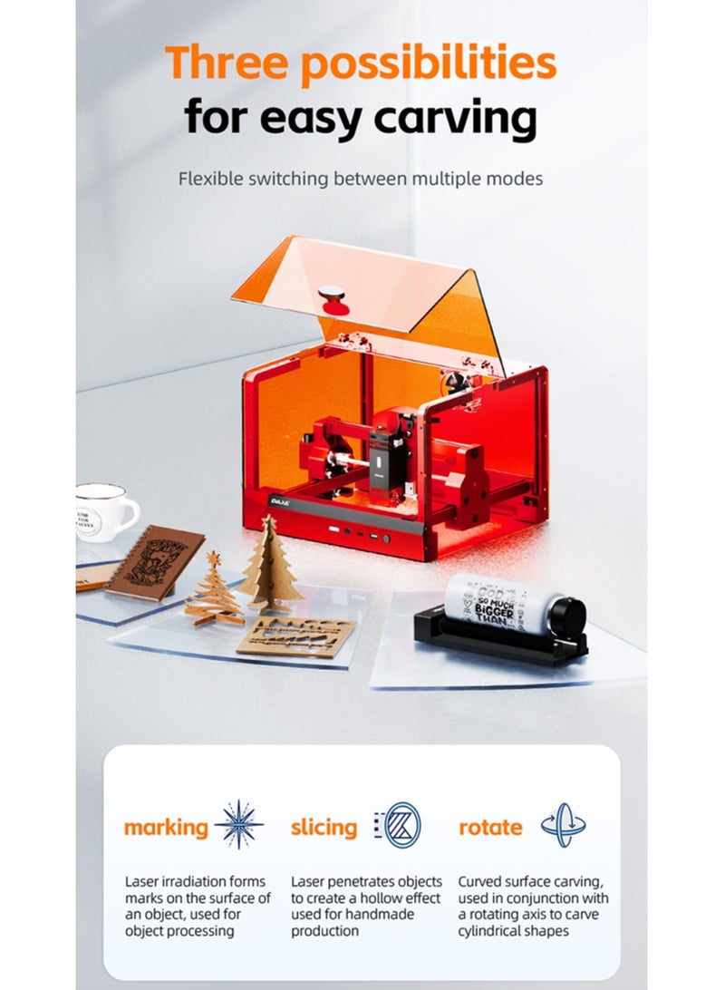 داجا A7 ميني برو الليزر النقش DIY CNC النقش آلة القطع APP التحكم للمجوهرات المعدنية الخشبية (455nm) - Image 3