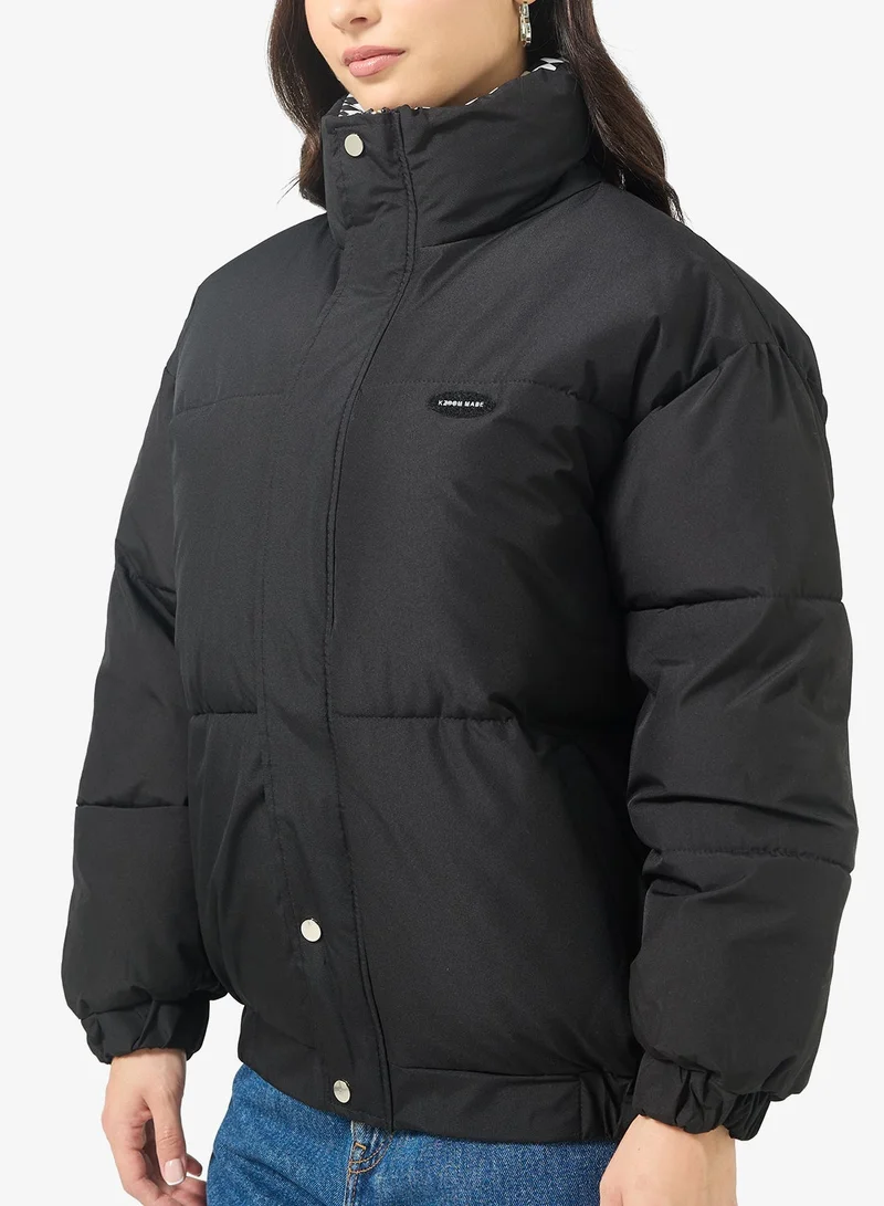Ginger  High Neck Zip Up Quilted Jacket for Women | Best Price UAE