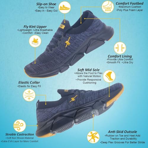 Sparx Men SM-680 Black Golden Sports Shoes (SX0680GBKGO_0009), 9 UK - Image 4