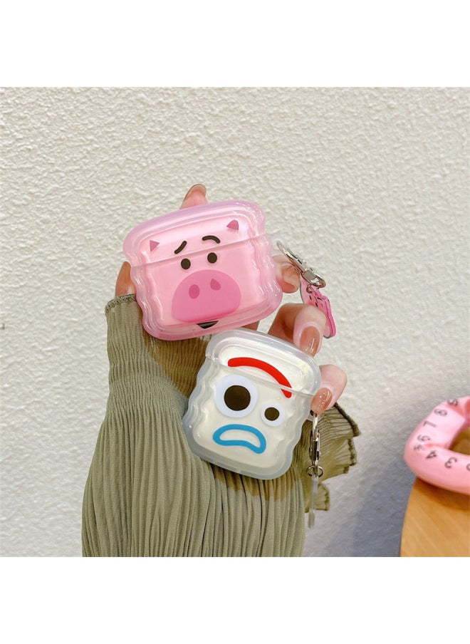 Generic Cartoon Toy Story Airpods4 Generation Protective Cover Second Generation 3 Generation Pro2 For Apple Bluetooth Earphone Case-Color:Wavy Strawberry Bear + Pendant-Applicable Model:Airpods Generation 3  - Image 5