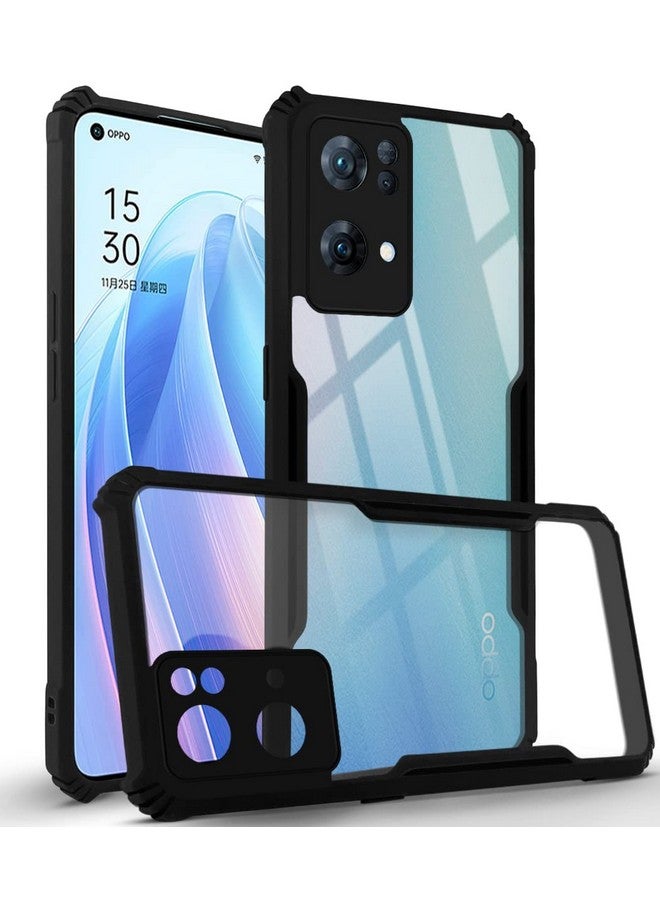 جكوبي جراب خلفي من Jkobi لهاتف Oppo Reno7 Pro 5G | Reno 7 Pro 5G (مضاد للصدمات مع لوحة شفافة من البولي كربونات | أسود احترافي) - Image 1