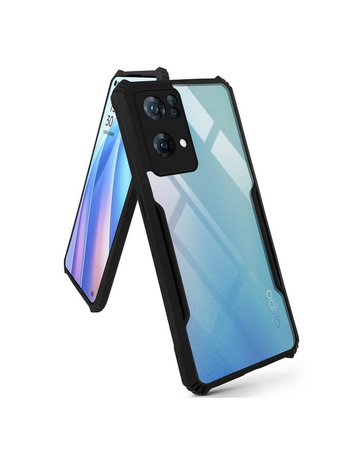 جكوبي جراب خلفي من Jkobi لهاتف Oppo Reno7 Pro 5G | Reno 7 Pro 5G (مضاد للصدمات مع لوحة شفافة من البولي كربونات | أسود احترافي) - Image 5