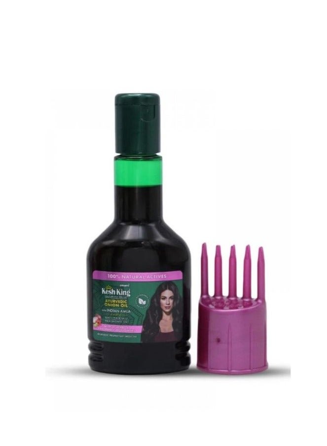 Kesh King Onion Oil for All Hair Types, 300ml, Anti-Hair Fall with Onion Hair Oil, a unique and powerful blend of 21 Ayurvedic herbs. - Image 4