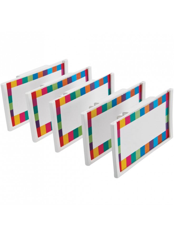 Really Good Stuff Durable Book and Binder Holder - 5pack, Bright Neon Colors, 5 ?? x 12 ?? x 7 ??, Classroom Organization, Storage Solution, Sturdy and Versatile - Image 2