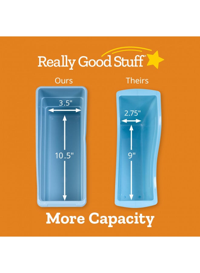 Really Good Stuff Durable Book and Binder Holder - 5pack, Bright Neon Colors, 5 ?? x 12 ?? x 7 ??, Classroom Organization, Storage Solution, Sturdy and Versatile - Image 3