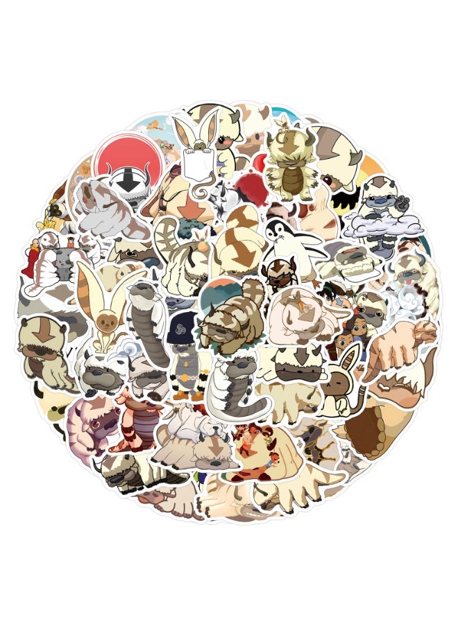 NIBEMINENT 110 Pcs Cartoon Appa Deco Kit Waterproof Stickers, High Definition Printing Bright Colors, Suitable for Laptop Skateboard Luggage Water Bottle Guitar DIY - Image 1