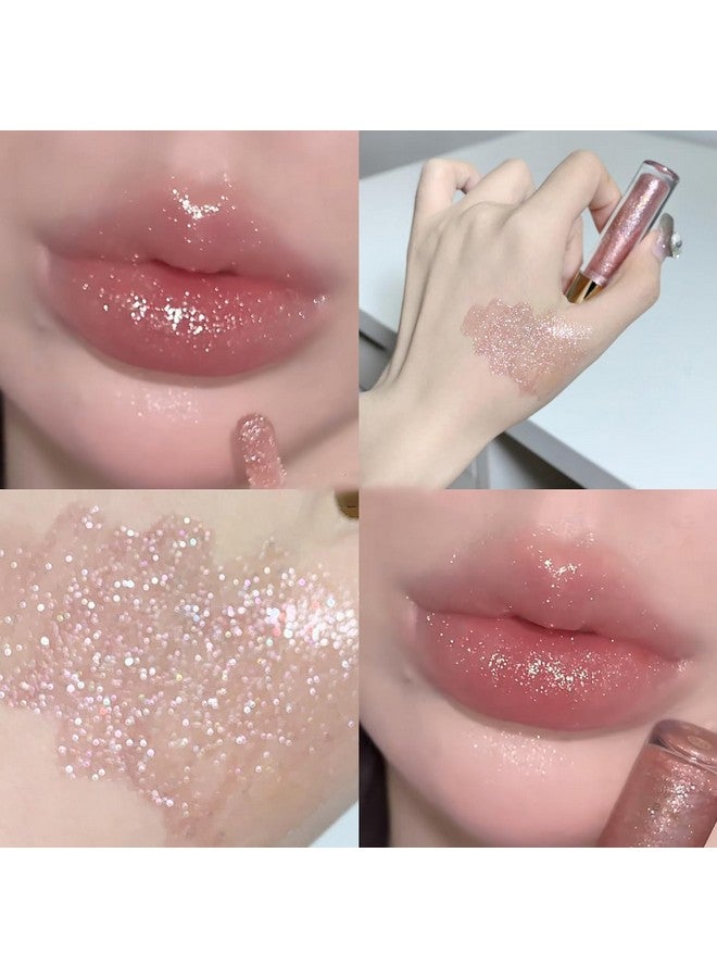 Petansy Shimmery Glitter Moisturizing Lip Gloss Nourishing Lipstick Set 5 Colors Lip Plumper Lip Gloss Hydrating Lip Glow Oil Shiny Glitter Sparkly Glossy Set - Image 4