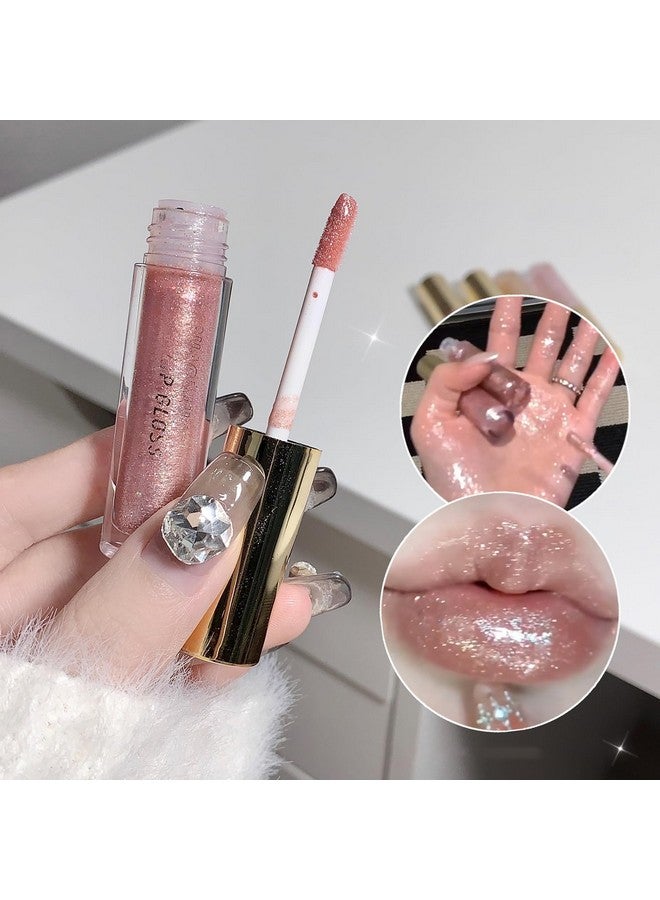 Petansy Shimmery Glitter Moisturizing Lip Gloss Nourishing Lipstick Set 5 Colors Lip Plumper Lip Gloss Hydrating Lip Glow Oil Shiny Glitter Sparkly Glossy Set - Image 2