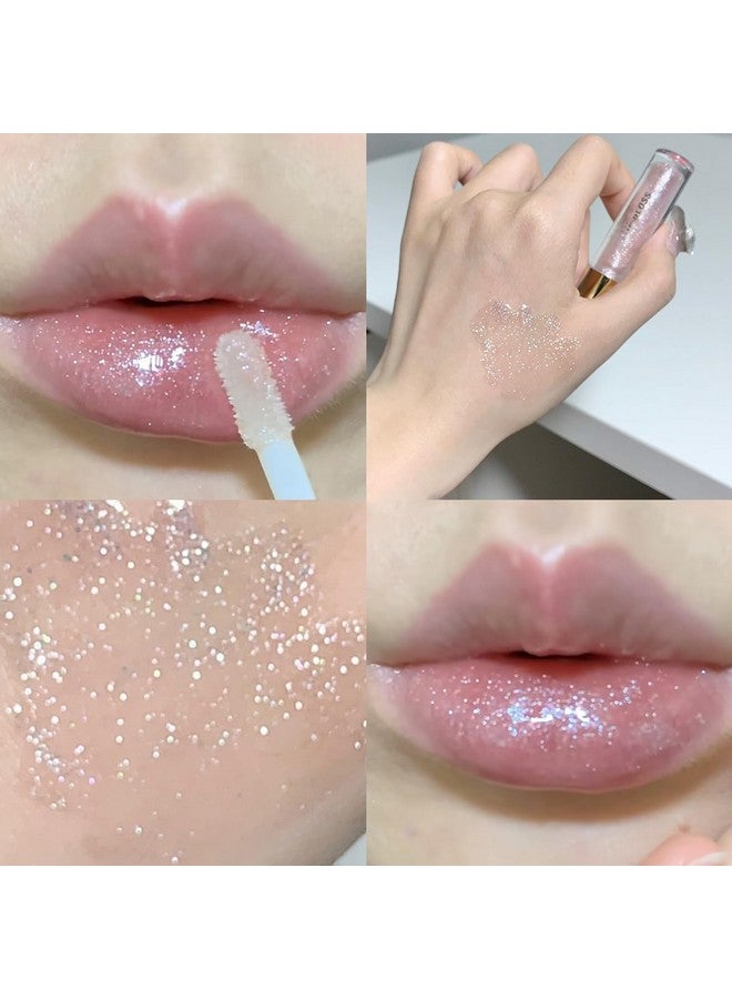 Petansy Shimmery Glitter Moisturizing Lip Gloss Nourishing Lipstick Set 5 Colors Lip Plumper Lip Gloss Hydrating Lip Glow Oil Shiny Glitter Sparkly Glossy Set - Image 5