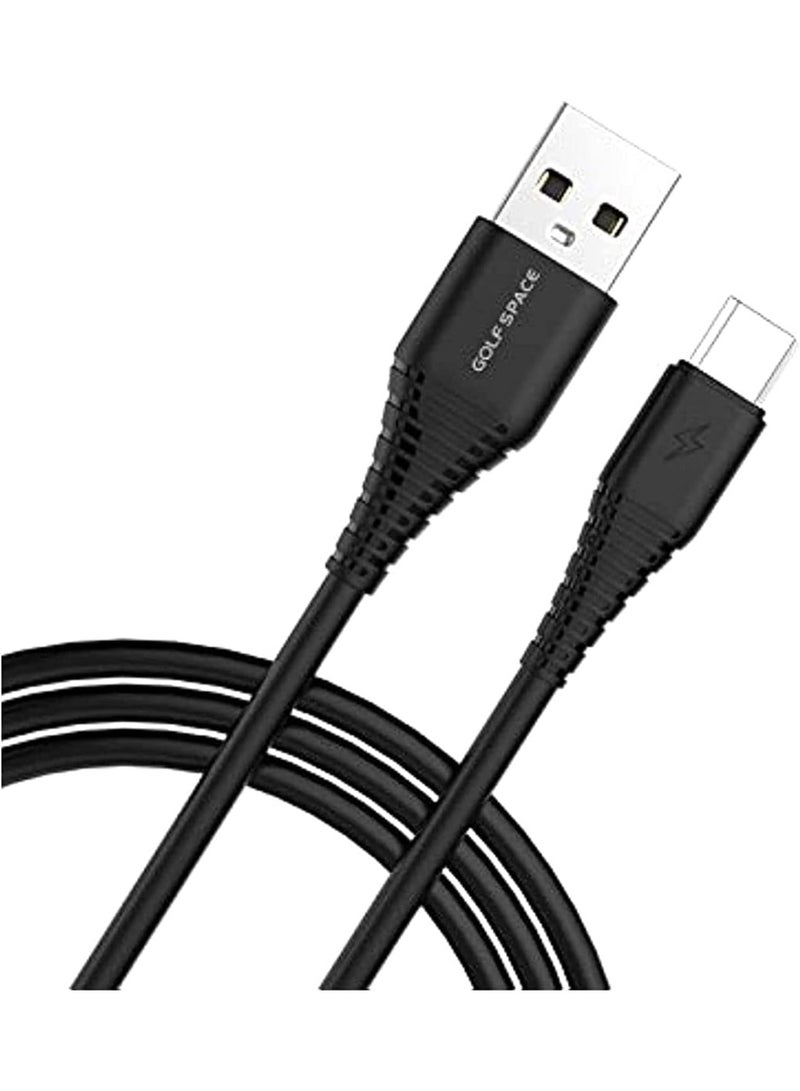 Golf Space SL-01M 3A Fast Charging USB-A to USB-C Data Cable, Black