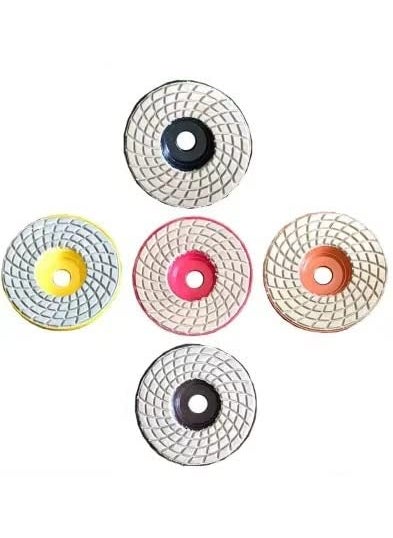 SARRAH Diamond Polishing 4 GC Pads Suitable in Angle Grinder Grit No 400 No 3 10 Pcs Color May Be Vary  - Image 5