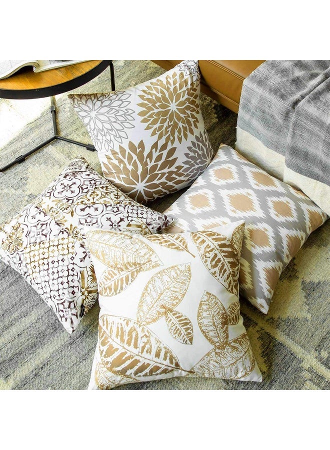 SANMUGEED Throw Pillow Covers Pack of 4,Sofa Pillow Covers 18x18 Inch,Cushion Covers Squre Linen Modern Abstract Geometric Style Home Decor,Decorative Pillow Covers for Couch,Car,Bedroom,Living Room - Image 4