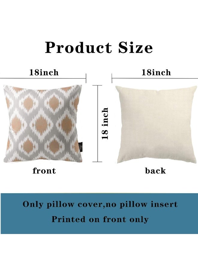 SANMUGEED Throw Pillow Covers Pack of 4,Sofa Pillow Covers 18x18 Inch,Cushion Covers Squre Linen Modern Abstract Geometric Style Home Decor,Decorative Pillow Covers for Couch,Car,Bedroom,Living Room - Image 2