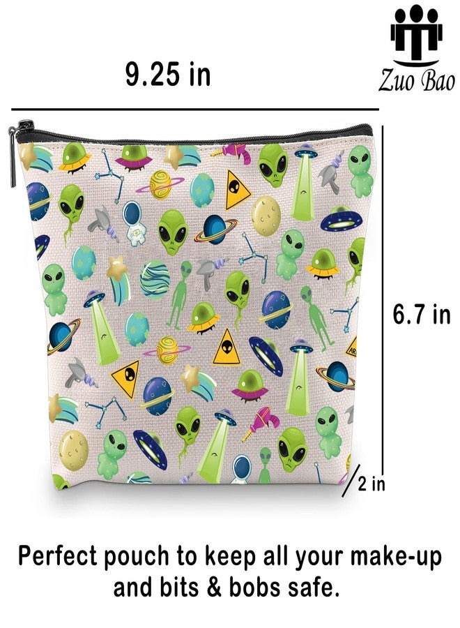 Zuo Bao Alien Cosmetic Bag Alien Lovers Space Party Gift Space Planner Themed UFO Inspired Gift (Alie) - Image 2