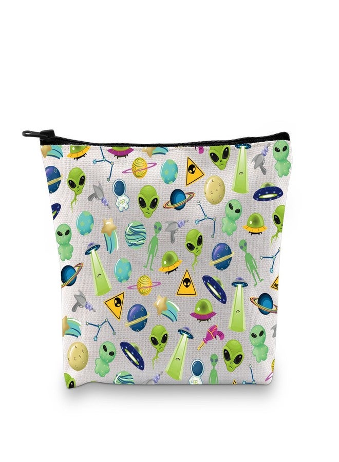 Zuo Bao Alien Cosmetic Bag Alien Lovers Space Party Gift Space Planner Themed UFO Inspired Gift (Alie) - Image 1