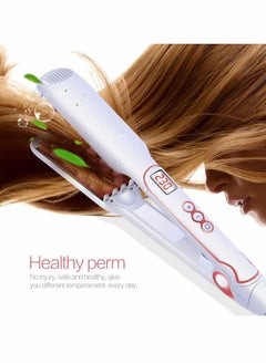 Y&D Crimping Iron, Hair Volumizer Tool Volumizing Iron for Women Fluffer Lifter Ceramic Tourmaline Wide Crimper LCD Display - White  - Image 4
