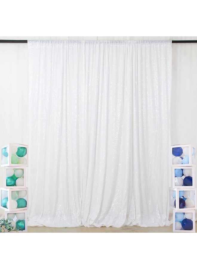ShinyBeauty Photobooth Backdrop Best Choice4Ftx7Ftwhitesequin Backdrops Sequin Fabricwedding Backdropsrust Backdropsequin Curtainsphotography Backdrop (Buy It Now) (White)  - Image 1