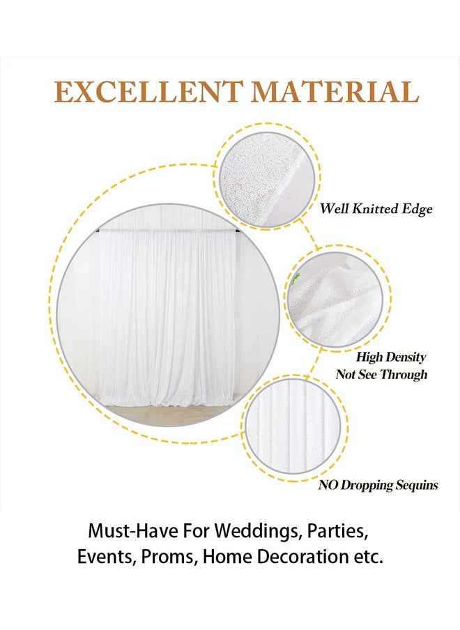 ShinyBeauty Photobooth Backdrop Best Choice4Ftx7Ftwhitesequin Backdrops Sequin Fabricwedding Backdropsrust Backdropsequin Curtainsphotography Backdrop (Buy It Now) (White)  - Image 5