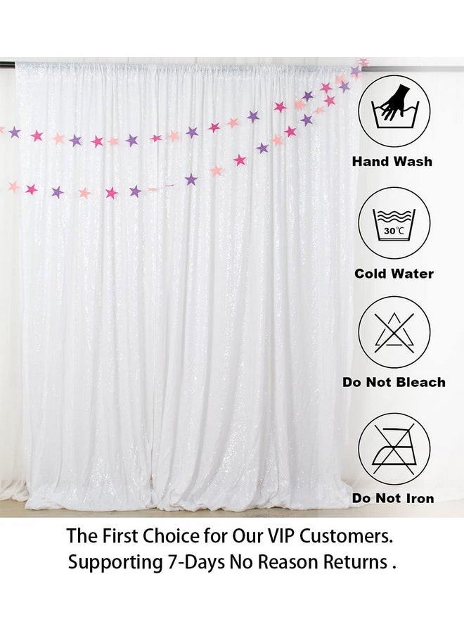 ShinyBeauty - Photobooth Backdrop Best Choice4Ftx7Ftwhitesequin Backdrops Sequin Fabricwedding Backdropsrust Backdropsequin Curtainsphotography Backdrop (Buy It Now) (White) - Image 1