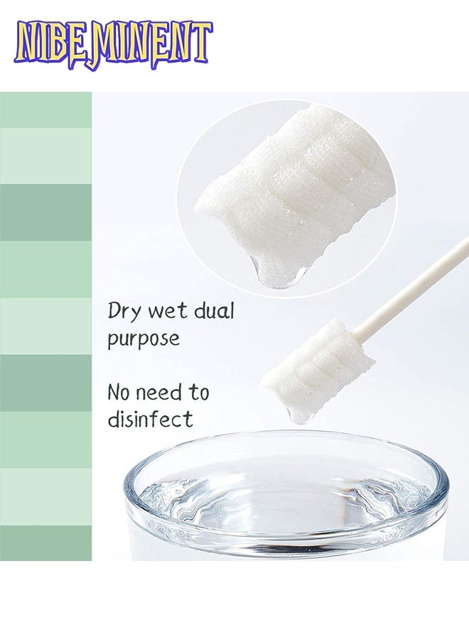 NIBEMINENT 48 قطعة فرشاة أسنان للأطفال حديثي الولادة أو منظف لسان الأطفال، شاش تنظيف لثة الأطفال القابل للتصرف، رعاية تنظيف الفم، مناسب للأطفال من 0-36 شهر - Image 4