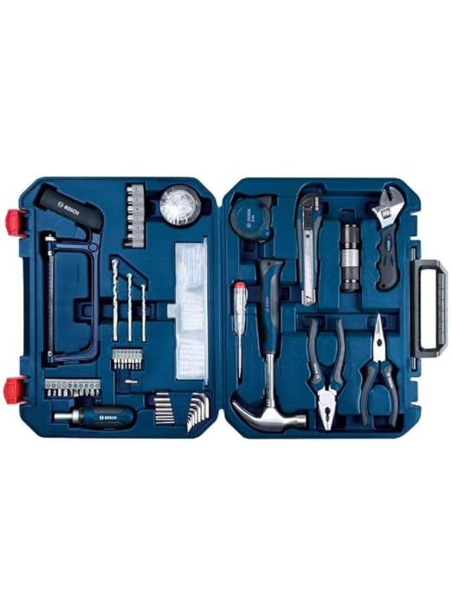 Bosch All-in-One Metal Hand Tool Kit, 108 Pieces, Blue - Image 1