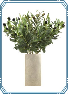 APEX 6PCS Fake Olive Branches for Vase - 24 Foam Fruits & 432 Realistic Leaves, Adjustable Faux Plants for Home, Office, Cafe Decor  - Image 1