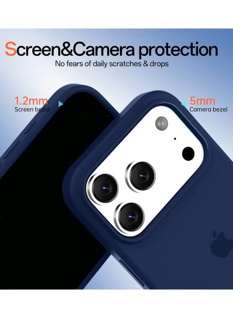 Alyashmac iPhone 17 Pro Max Case Liquid Silicone Silky Soft Touch Cover iPhone 17 Pro Max Full-Body Protection Anti-Scratch Shockproof Phone Case For iPhone 17 Pro Max 6.9-Inch - Image 3