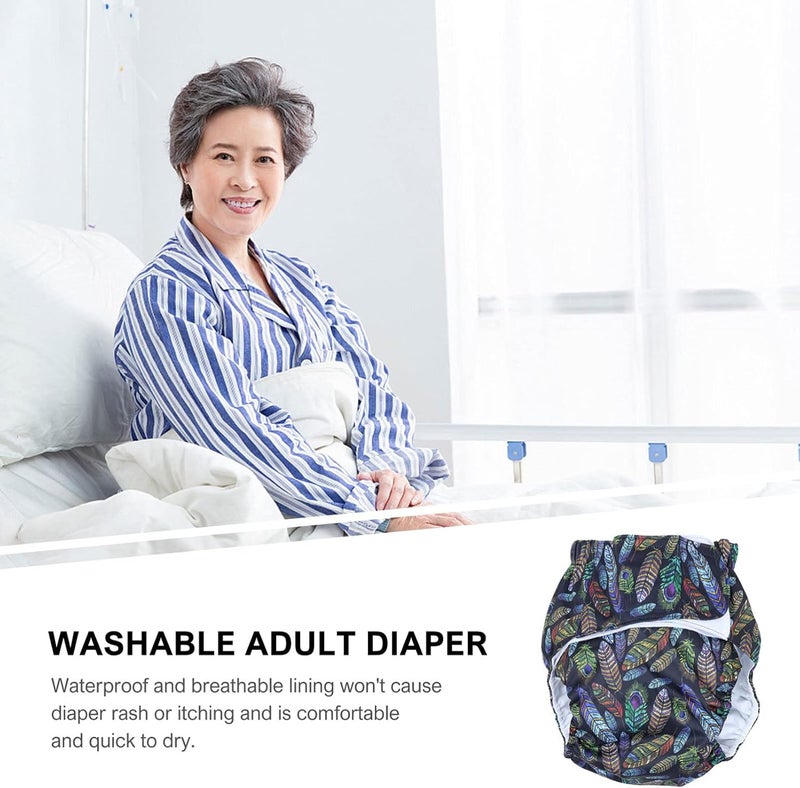 cheekyglo Adult Pocket Diaper Adult Cloth Diaper Washable Elastic Adjustable Reusable Adult Nappy Leakproof Patient Underwear Pants for Old Man Incontinence Teen Special Needs Adult Reusable Diapers - Image 4