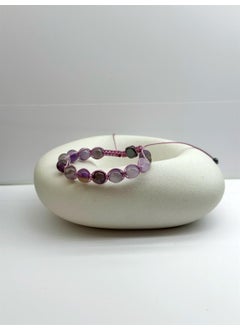 Kehribar Point Amethyst Stone Macrame Natural Stone Bracelet  - Image 3