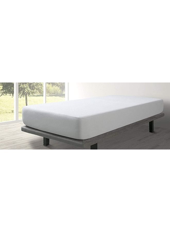 واقي مرتبة مقاوم للماء باللون الأبيض مقاس 180×200 سم أبيض