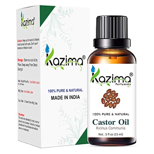 KAZIMA Combo of Rosemary Oil and Castor Oil - 100% Pure & Undiluted Oil for Hair Growth, Skin Care, Aromatherapy, Body & Massage, 15 ml each - Image 3
